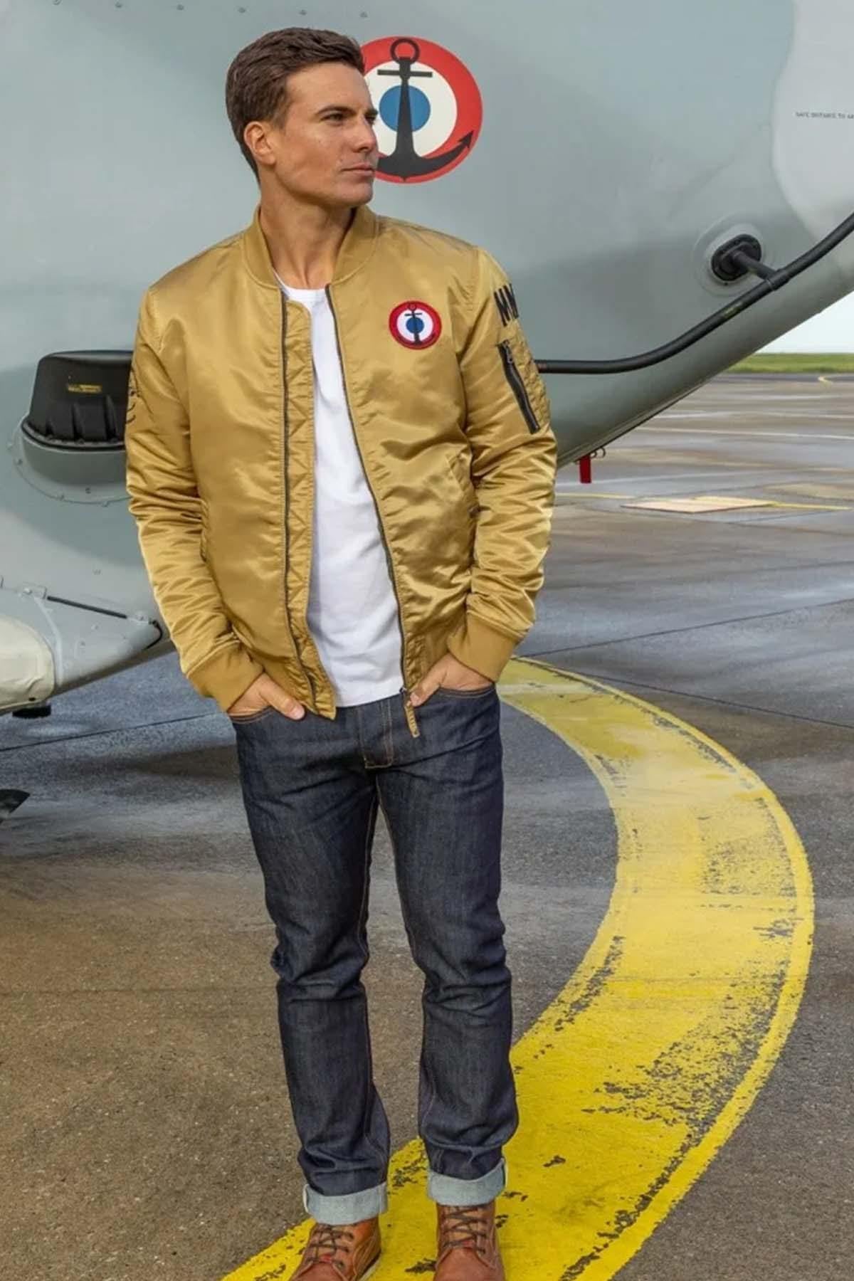 Beige National Navy Bomber - Image n°1