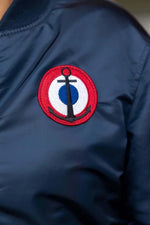 Navy blue naval aeronautics bomber jacket - Image n°8