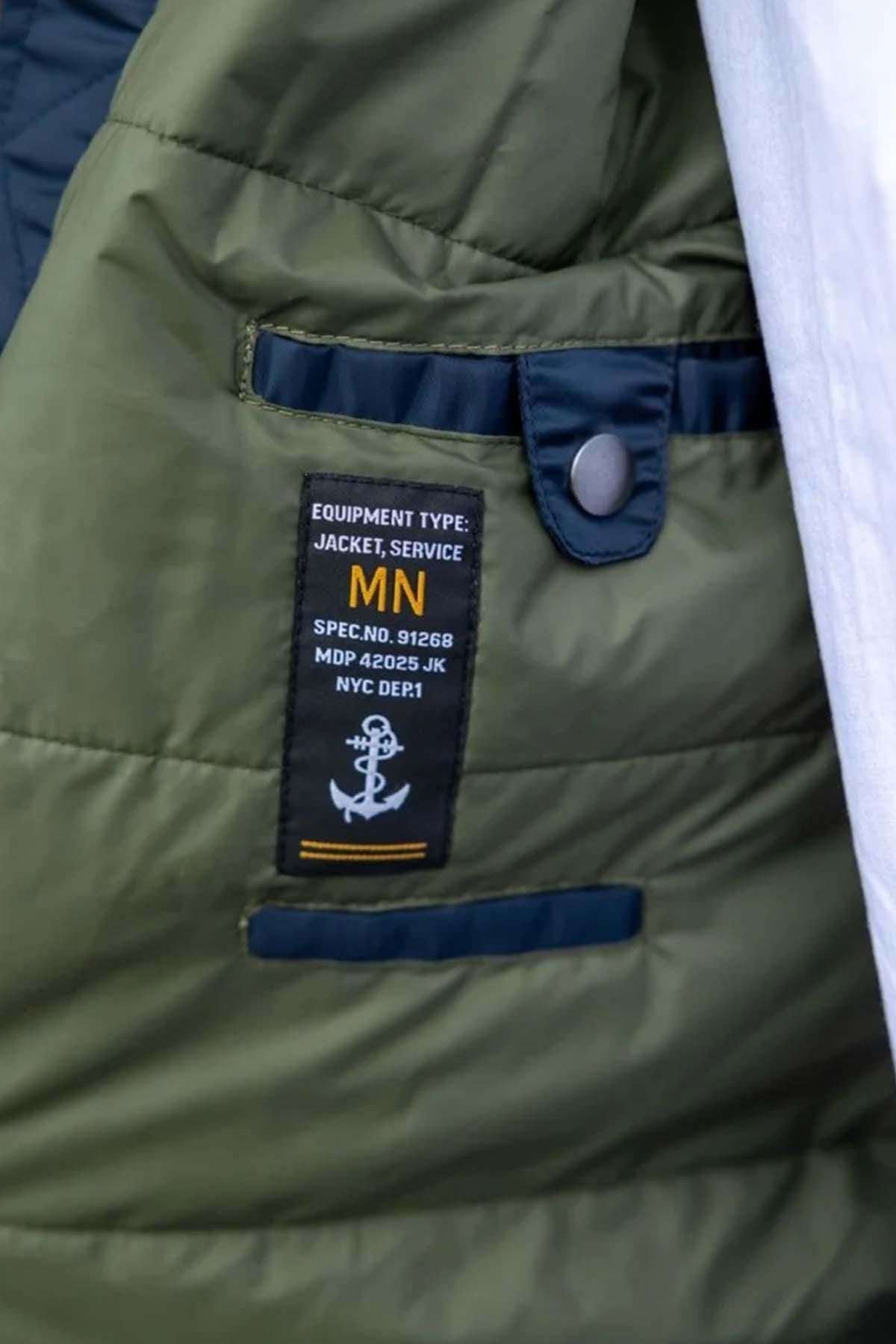 Navy blue naval aeronautics bomber jacket - Image n°10