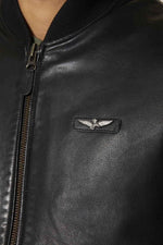 Black sheepskin teddy jacket by Aeronautica Militare. Regular fit. - Image n°2