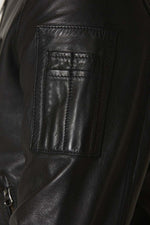 Black sheepskin teddy jacket by Aeronautica Militare. Regular fit. - Image n°4
