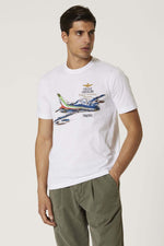 White T-shirt Frecce Tricolori Aermacchi MB-339 - Image n°1