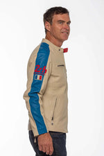 Michel Vaillant's ecru sheepskin motard jacket. Regular fit, all-season wear. - Image n°6