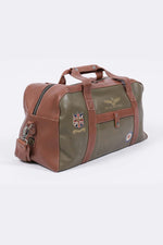 48h travel bag in dark khaki leather - Image n°2