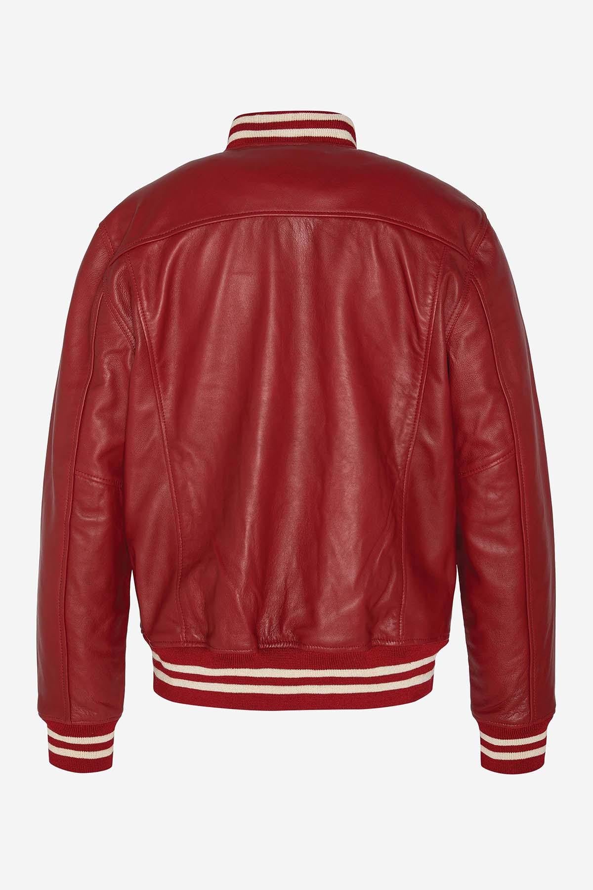 Schott's LCTEDDYS23: a red lambskin teddy jacket for all seasons. - Image n°6