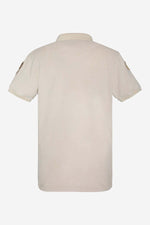 Men's khaki military style polo shirt - Image n°4