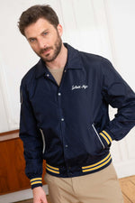 Blue varsity style jacket - Image n°4