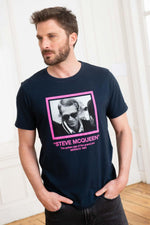Steve McQueen Navy Blue Printed T-Shirt - Image n°1