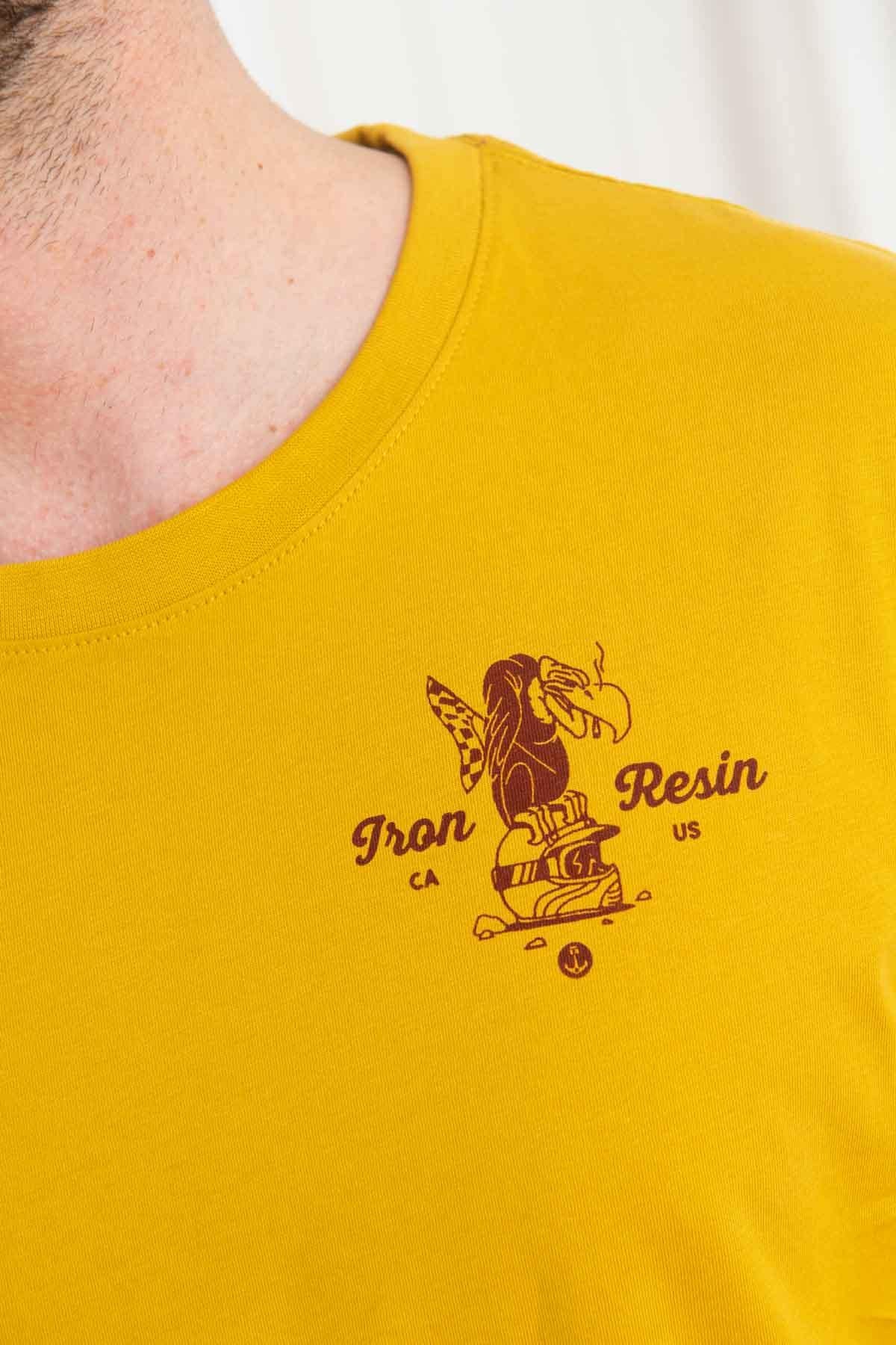 Yellow Printed Cotton T-Shirt - Image n°4