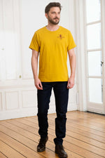 Yellow Printed Cotton T-Shirt - Image n°3