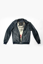 Navy sheep leather jacket, tribute to Jacky Ickx's racing legacy. - Image n°8