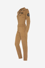 Camel Tencel jumpsuit - Image n°5