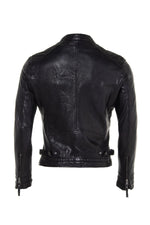 A black sheepskin jacket with a slim, modern cut for effortless style. - Image n°9