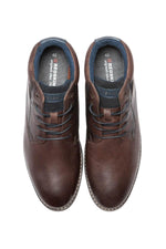 Navy chestnut leather shoes - Image n°3