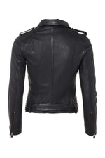 Tailored lambskin biker jacket with D-pocket and zipped pockets. - Image n°5