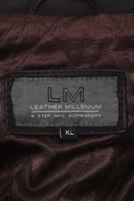 Mid-length coat in brown fat buffalo - Image n°2