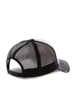 Black and white worn effect skull cap with mesh - Image n°4