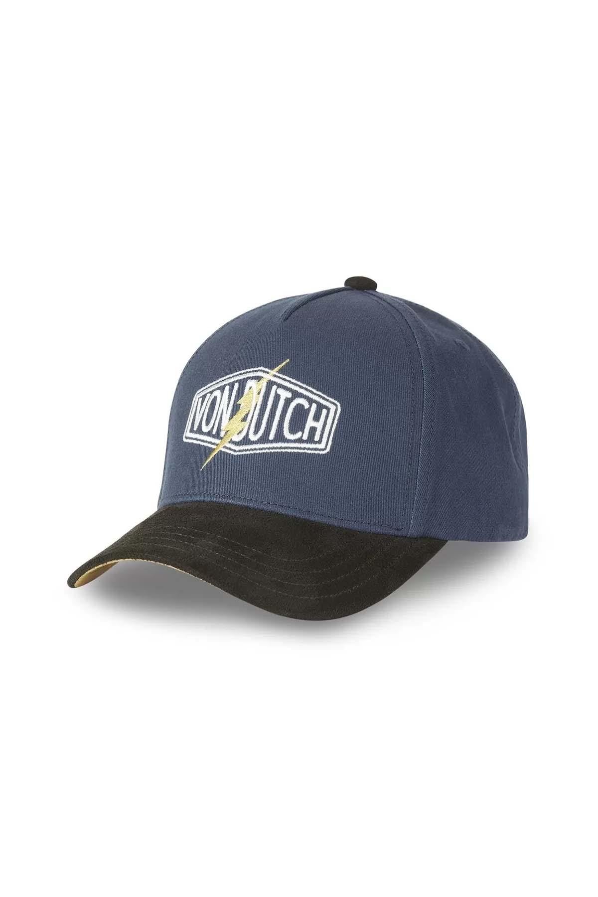Blue and black cap with yellow lightning bolt - Image n°1