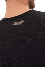 Men's Black Noise Effect Printed T-Shirt - Image n°4