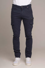 Men's navy blue cargo pants - Image n°3