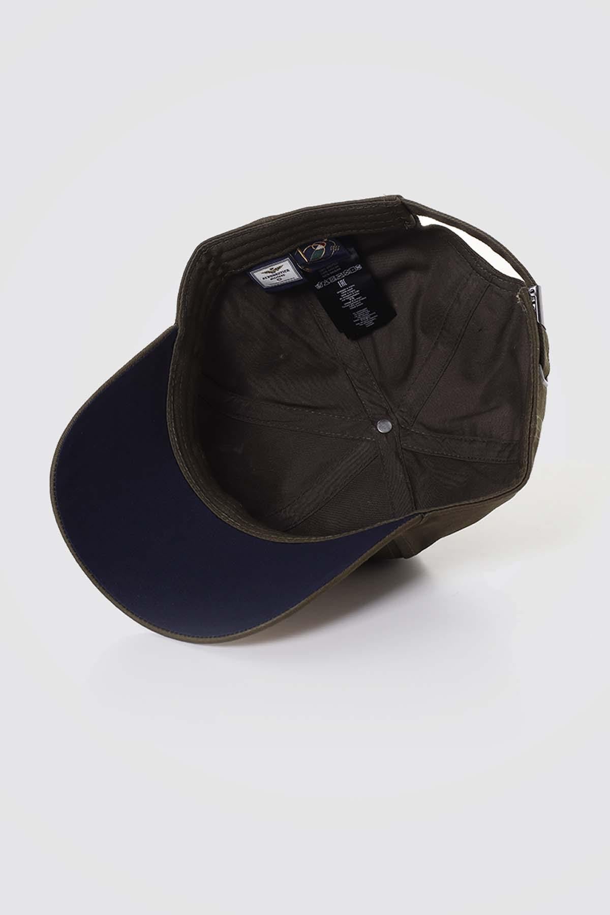 Men's yellow green embroidered cap - Image n°3