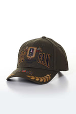 Men's yellow green embroidered cap - Image n°1