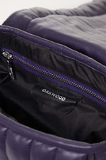Women's purple leather bag - Image n°5