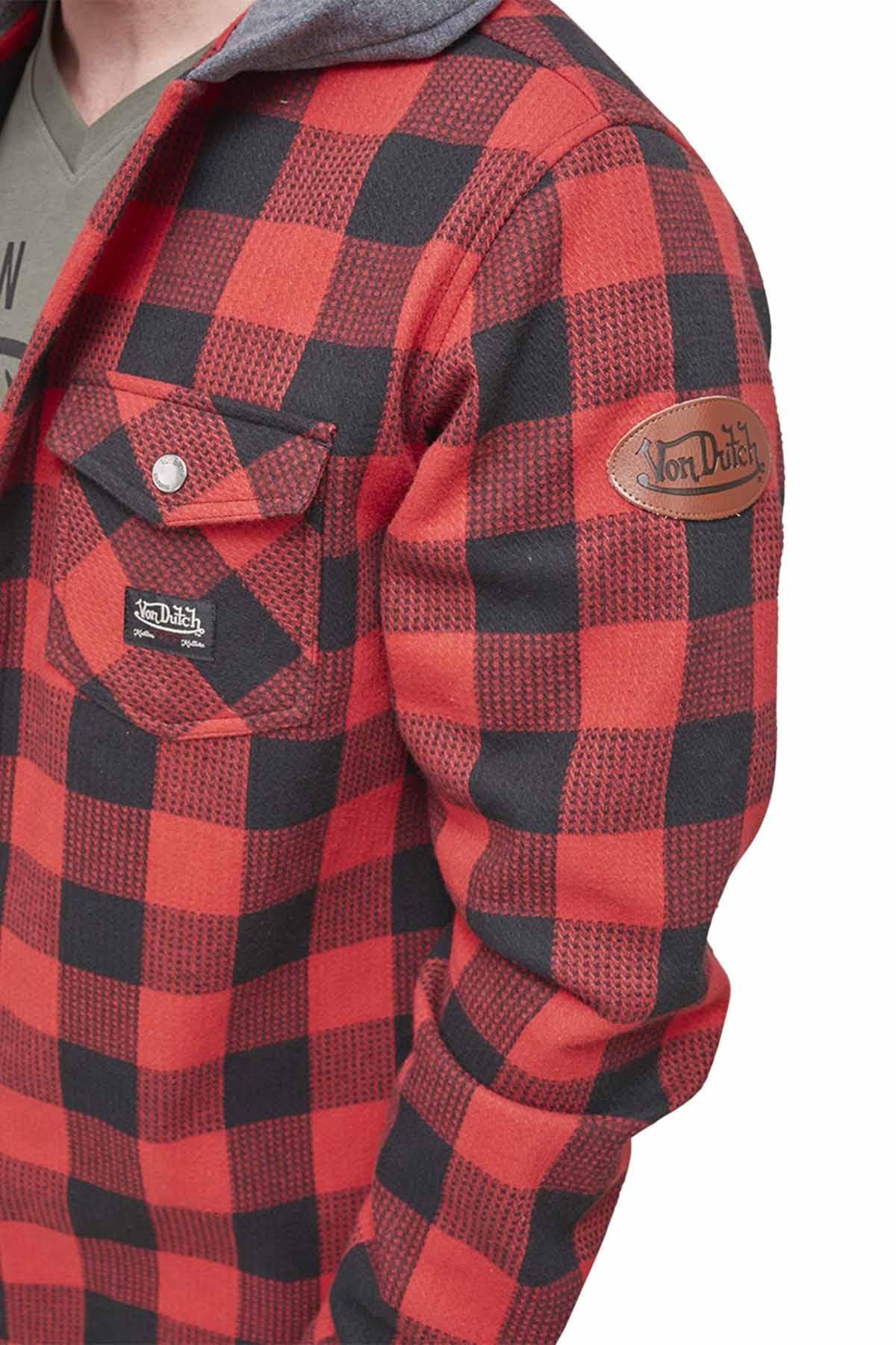 Men's red and black lumberjack overshirt - Image n°3
