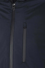 Textile parka with navy blue hood for men - Image n°8