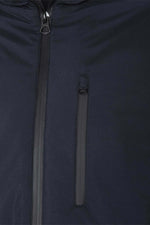 Textile parka with navy blue hood for men - Image n°8