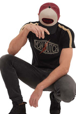 Men's black T-shirt with vintage logo - Image n°4