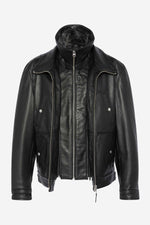 Schott's LC8100W23: black cowhide with snap pockets and vegan collar. - Image n°7