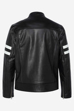 Black cowhide jacket by Schott-timeless moto design for daily wear. - Image n°9