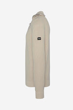 Off-white cotton tight-knit sweater for men - Image n°5