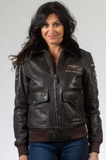 Dark brown sheepskin aviator jacket, RAF-inspired, soft and timeless. - Image n°3