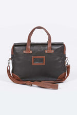 Dark brown leather aviator-style shoulder bag - Image n°4
