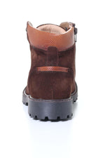 Men's brown velvet-look leather boots - Image n°6