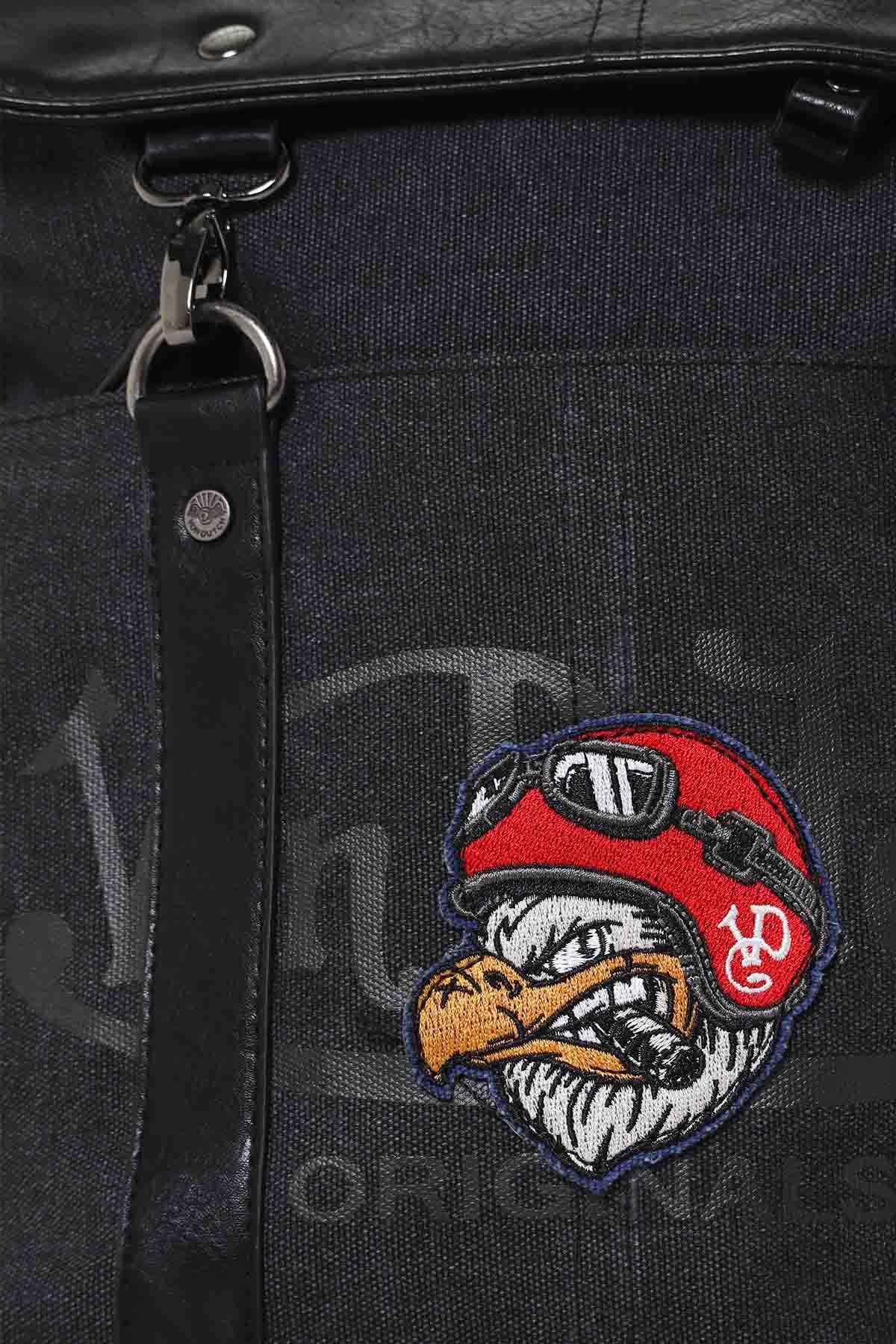 Anthracite backpack with patch - Image n°2