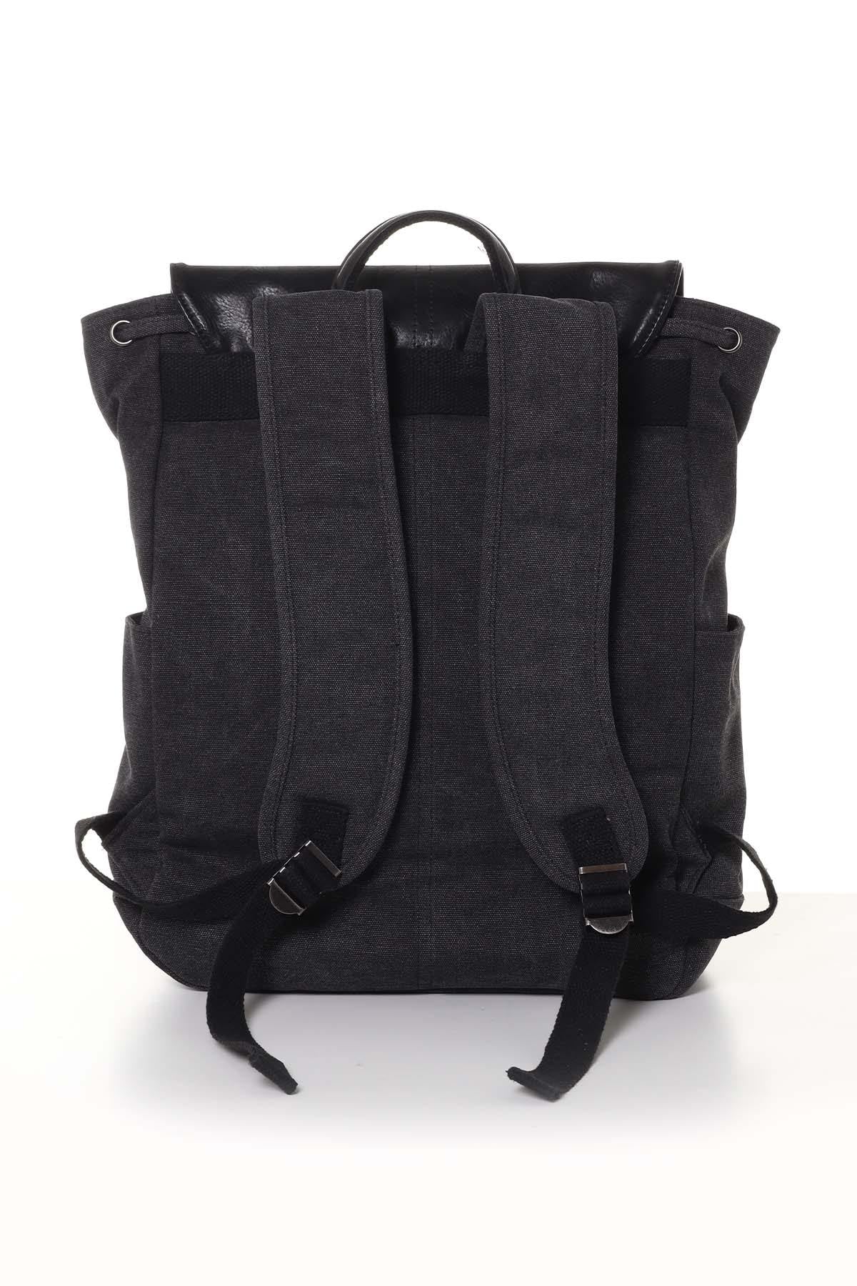 Anthracite backpack with patch - Image n°4