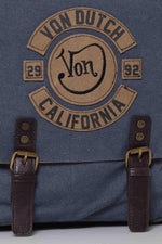 Blue vintage style backpack - Image n°3