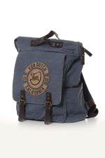 Blue vintage style backpack - Image n°4