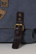Blue vintage style satchel - Image n°5