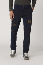 Dark blue aviator/astronaut style pants for men - Image n°1
