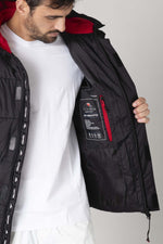 Black hooded down jacket - Image n°5