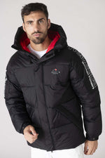 Black hooded down jacket - Image n°6