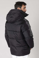 Black hooded down jacket - Image n°7