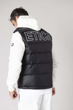 Black nylon sleeveless down jacket - Image n°3