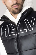 Black nylon sleeveless down jacket - Image n°5