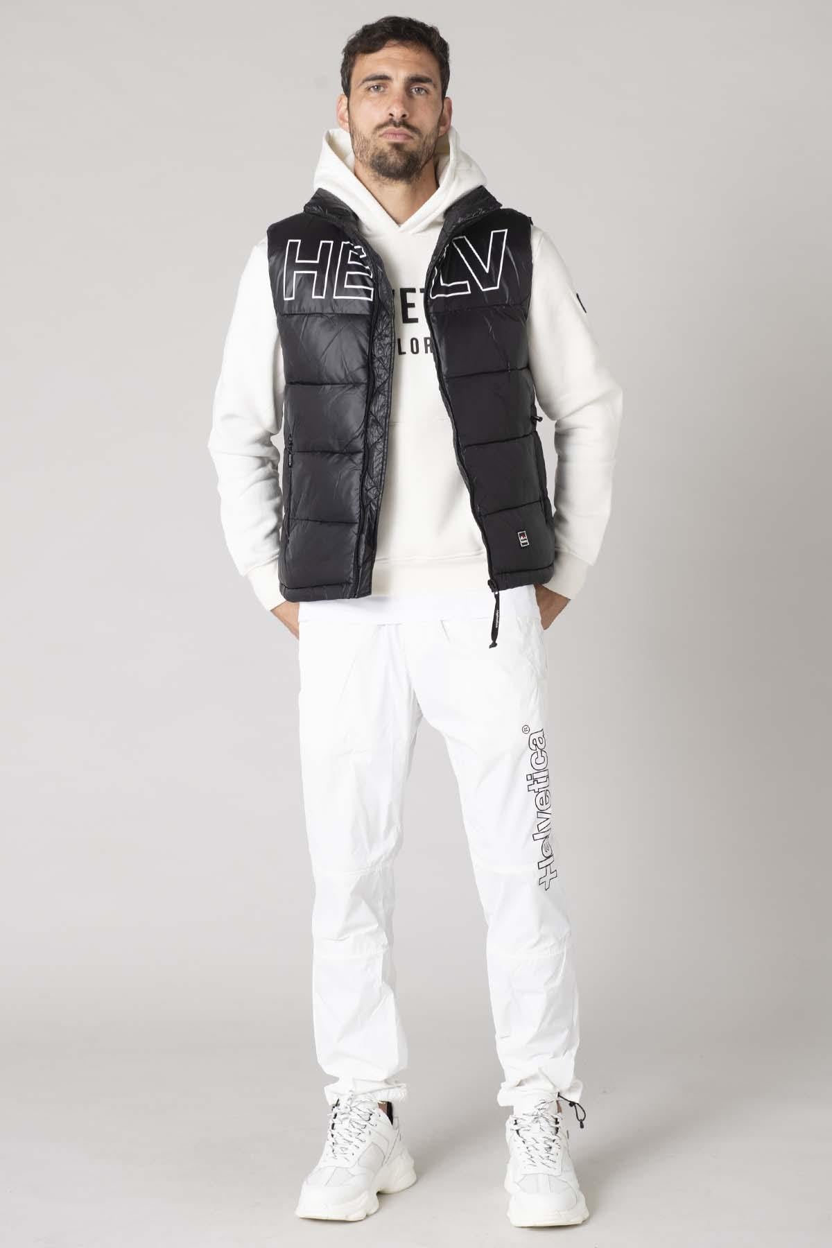 Black nylon sleeveless down jacket - Image n°4