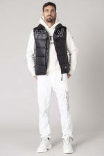 Black nylon sleeveless down jacket - Image n°4